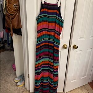 Banana Republic Multicolor Striped Maxi Dress